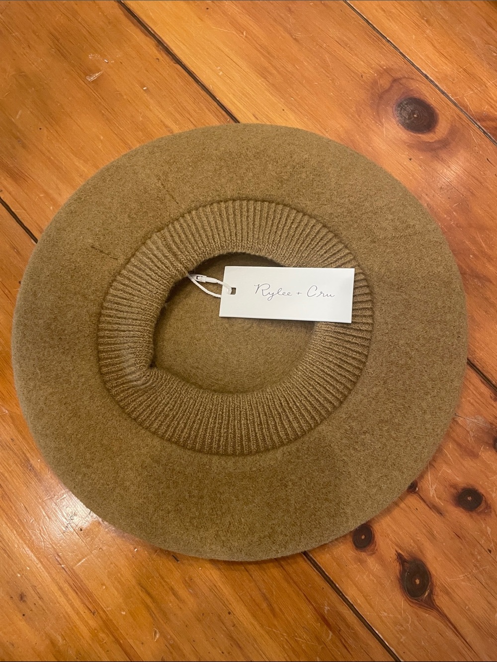 Rylee + Cru Moss Green Wool Beret